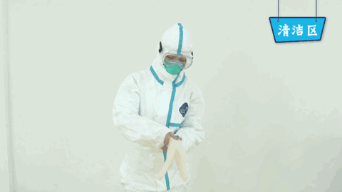 Standard video of wearing and taking off protective clothing